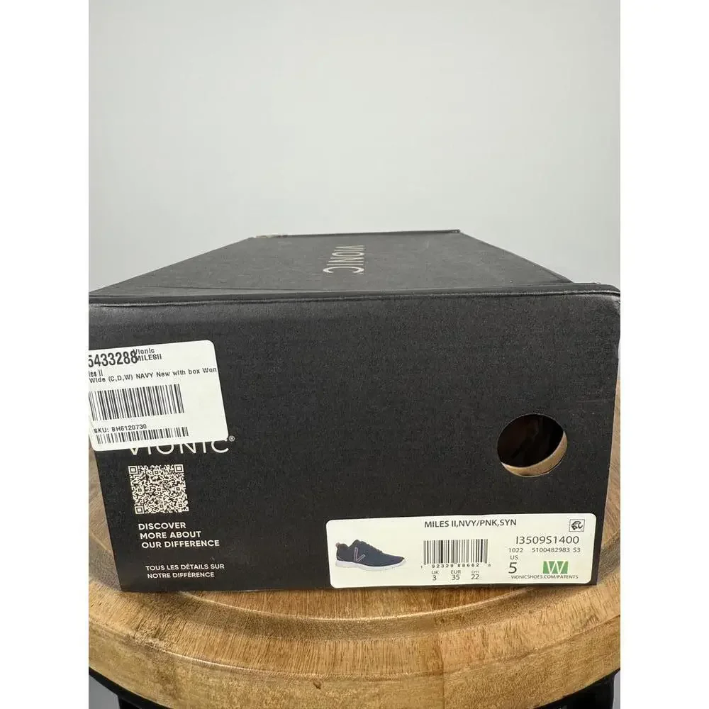 Vionic Miles II Shoes - Women's, Navy/Pink 5 W NWB - Picture 7 of 10